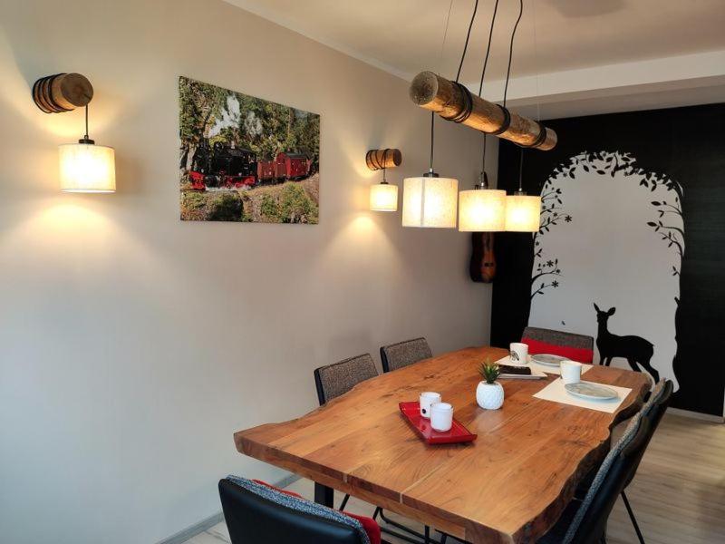 Ferienhaus Blaue Blume Mit 11 Kw Ladestation, Kamin, Terrasse, Eingezaeuntem Garten, Sauna, Wlan, Netflix, 2 Hunde Willkommen! Güntersberge Exteriör bild