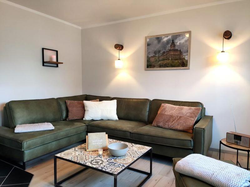 Ferienhaus Blaue Blume Mit 11 Kw Ladestation, Kamin, Terrasse, Eingezaeuntem Garten, Sauna, Wlan, Netflix, 2 Hunde Willkommen! Güntersberge Exteriör bild